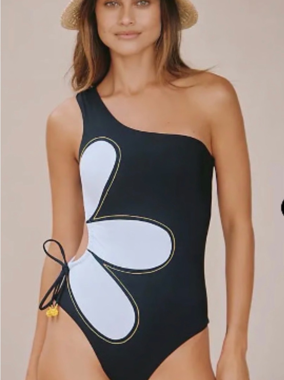 Farm Rio Giant Flower One-Shoulder One-Piece Swimsuit